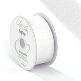 Eleganza Wired Edge Burlap 38mm x 10m White No.01 - Ribbons